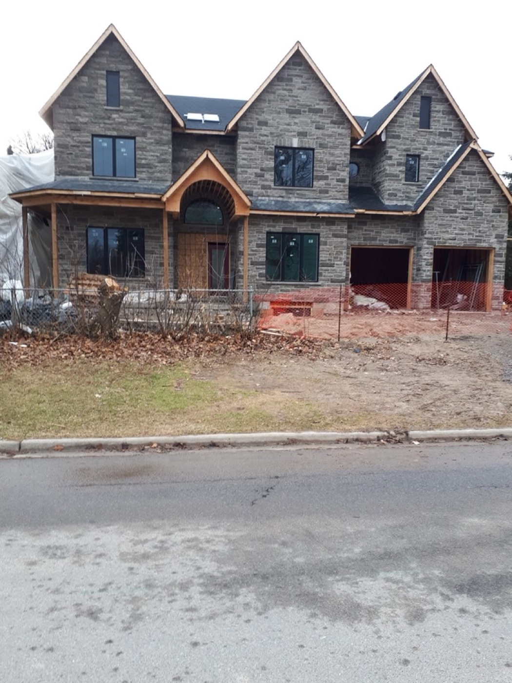 Heritage style stone front on a home